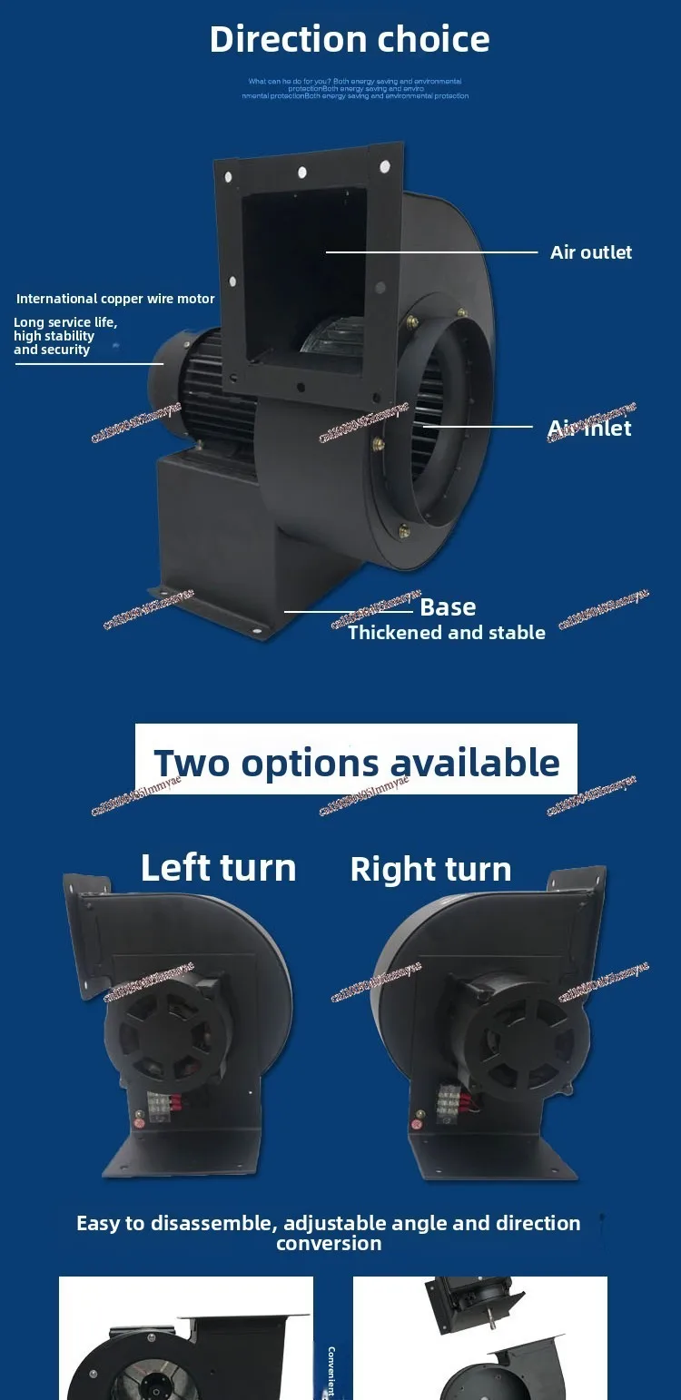 Picture 6: Fan DE160 Multi-wing Centrifugal Fan 250W Ventilation Exhaust Cooling Cooling 220v380v