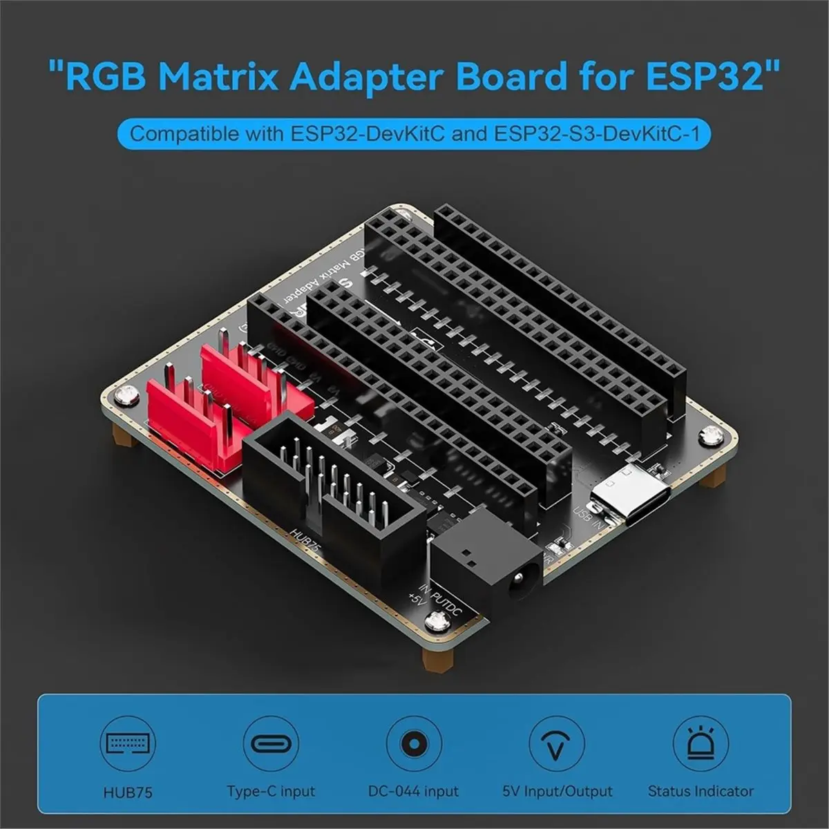 adattatore-rgb-matrix-per-devkitc-hub75-5v-doppio-ingresso-5v-doppio-uscita-4p-protezione-esd-pannelli-led-matrix