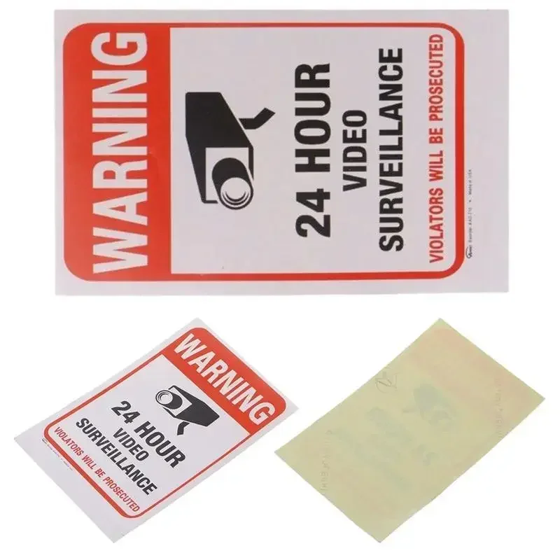 

1/5pcs/lot Waterproof Sunscreen PVC CCTV Video Surveillance Security Camera Alarm Sticker Warning Decal Signs NEW