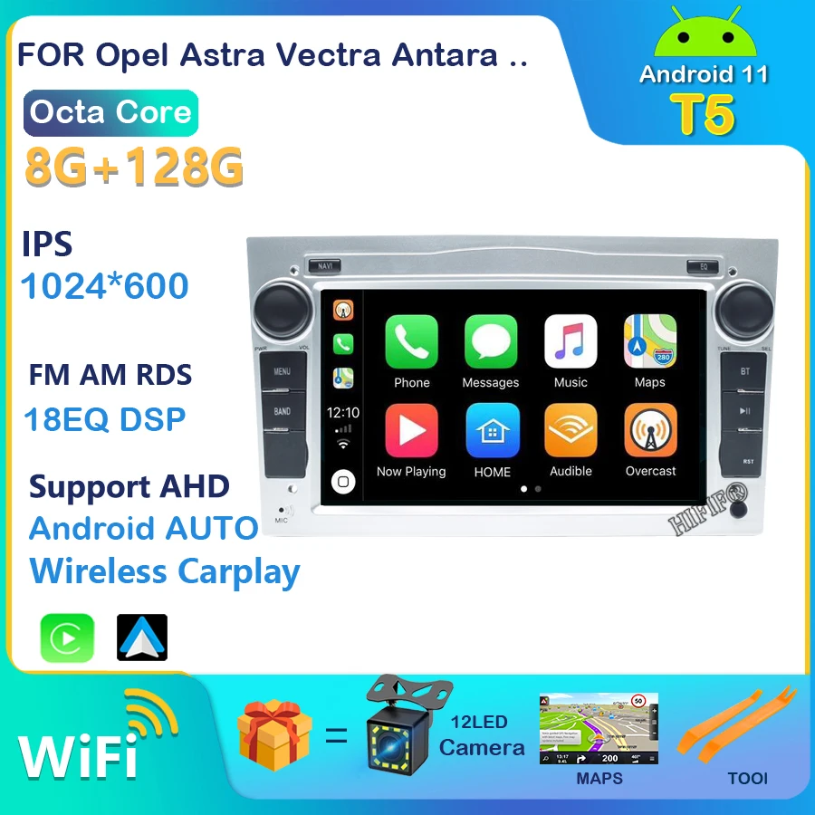 

For opel Vauxhall Astra H G J Vectra Antara Zafira Corsa Vivaro Meriva Veda Combo 4G Android 11 2 DIN CAR RADIO GPS AUDIO NO DVD