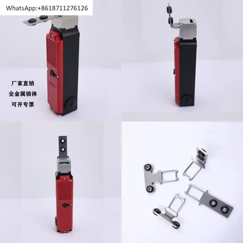 1pcs CNC Safety Door Switch SS E-01B All Metal Lock Body 3 NC 1 NO 4 Contact Points Industrial Machine Guard Interlock Sensor