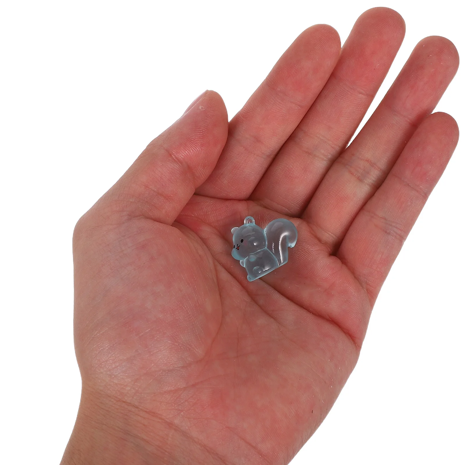 

12Pcs Luminous Resin Squirrel Tiny Mini Resin Figures Glow in The Dark for Fairy Garden Micro Landscape Decoration