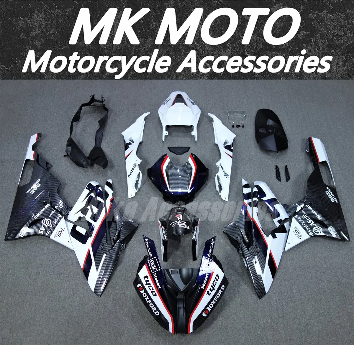 

Motorcycle Fairings Kit Fit For S1000rr 2015 2016 Bodywork Set High Quality ABS Dark blue White Carbon fiber pattern