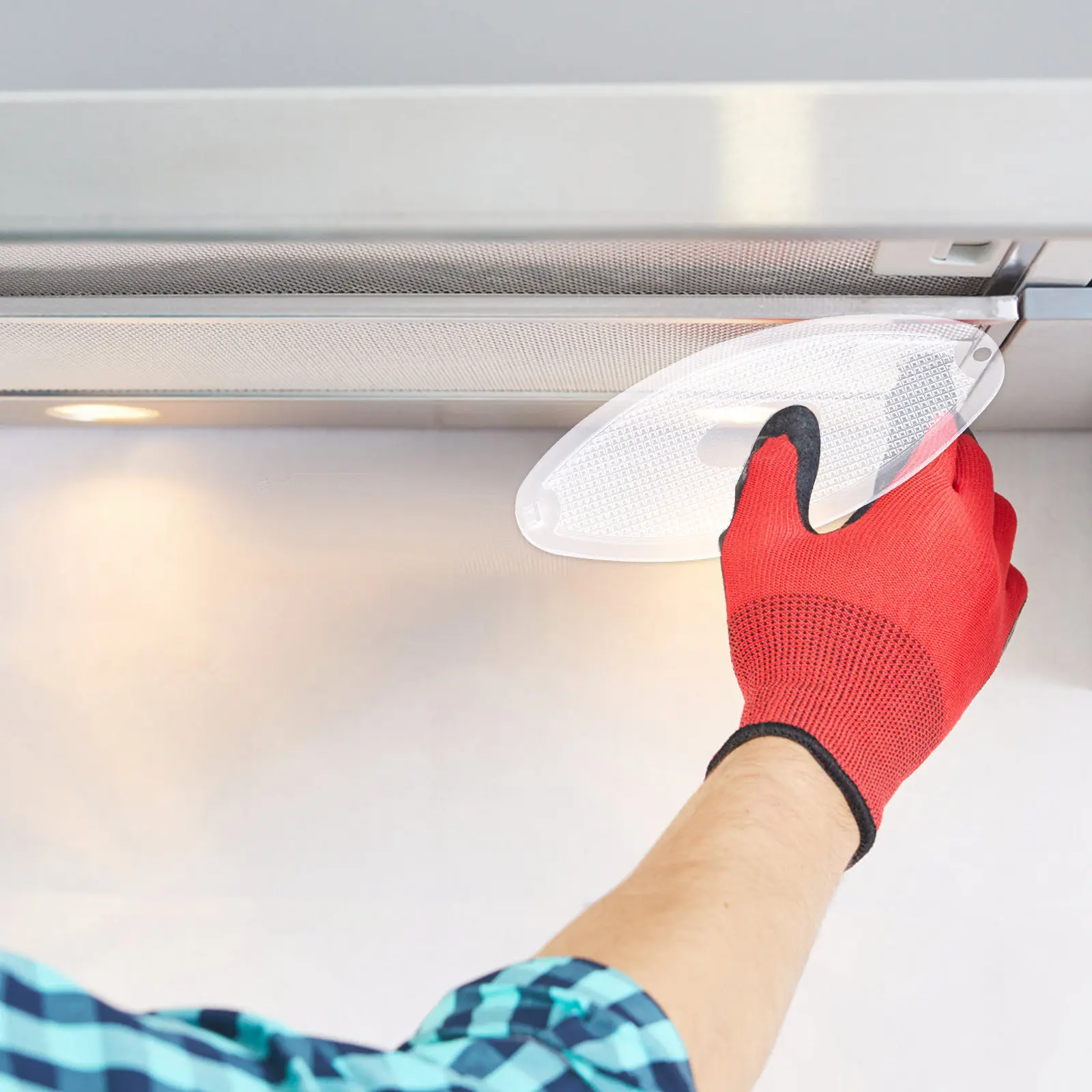 

Комплект из 2 овальных пластиковых плафонов для вытяжки, защитные светильники для кухонной вытяжки, современный китайский стиль, простая установка, для дома