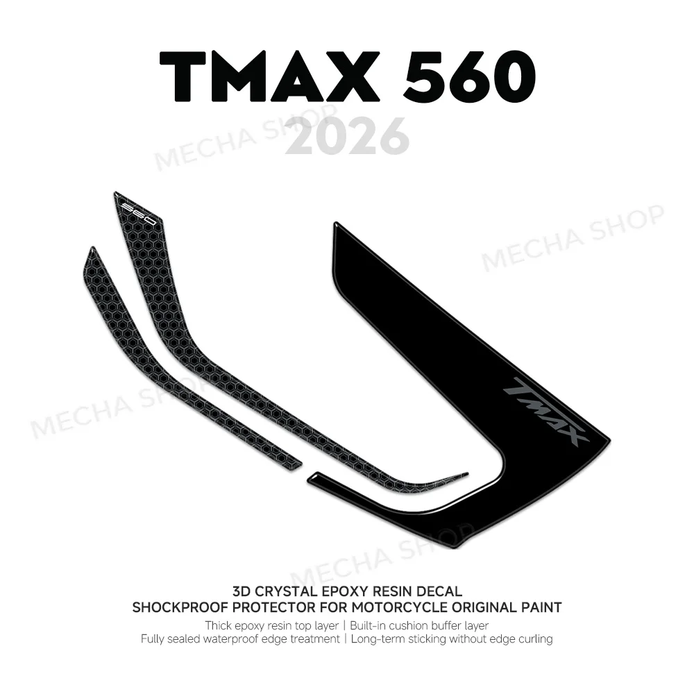 For TMax 560 TMAX560 2025-2026 Exhaust Sticker Protection Kit 3D Decal Kit