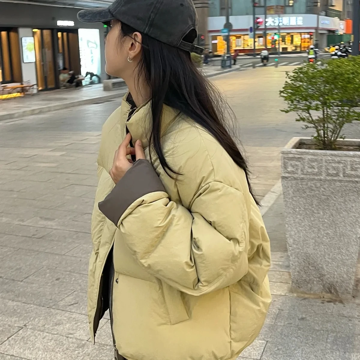 Faionable Color Blo Cotton Jaet Dames Winter Casual donsjas Opstaande kraag Ritssluiting Warmte Dagelijks gebruik