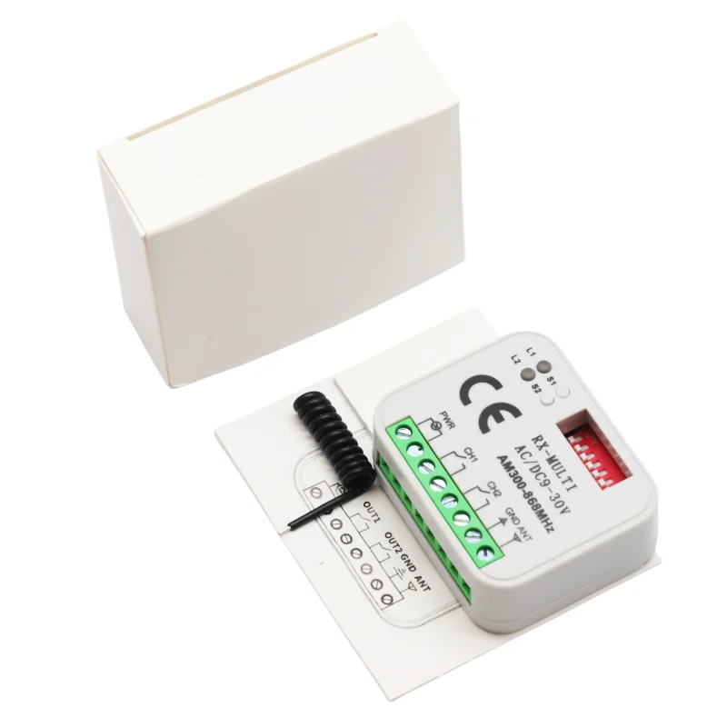 ガレージゲートレシーバー,rxマルチレシーバー,AC, DC, 9-30v,300-868mhz,433mhz