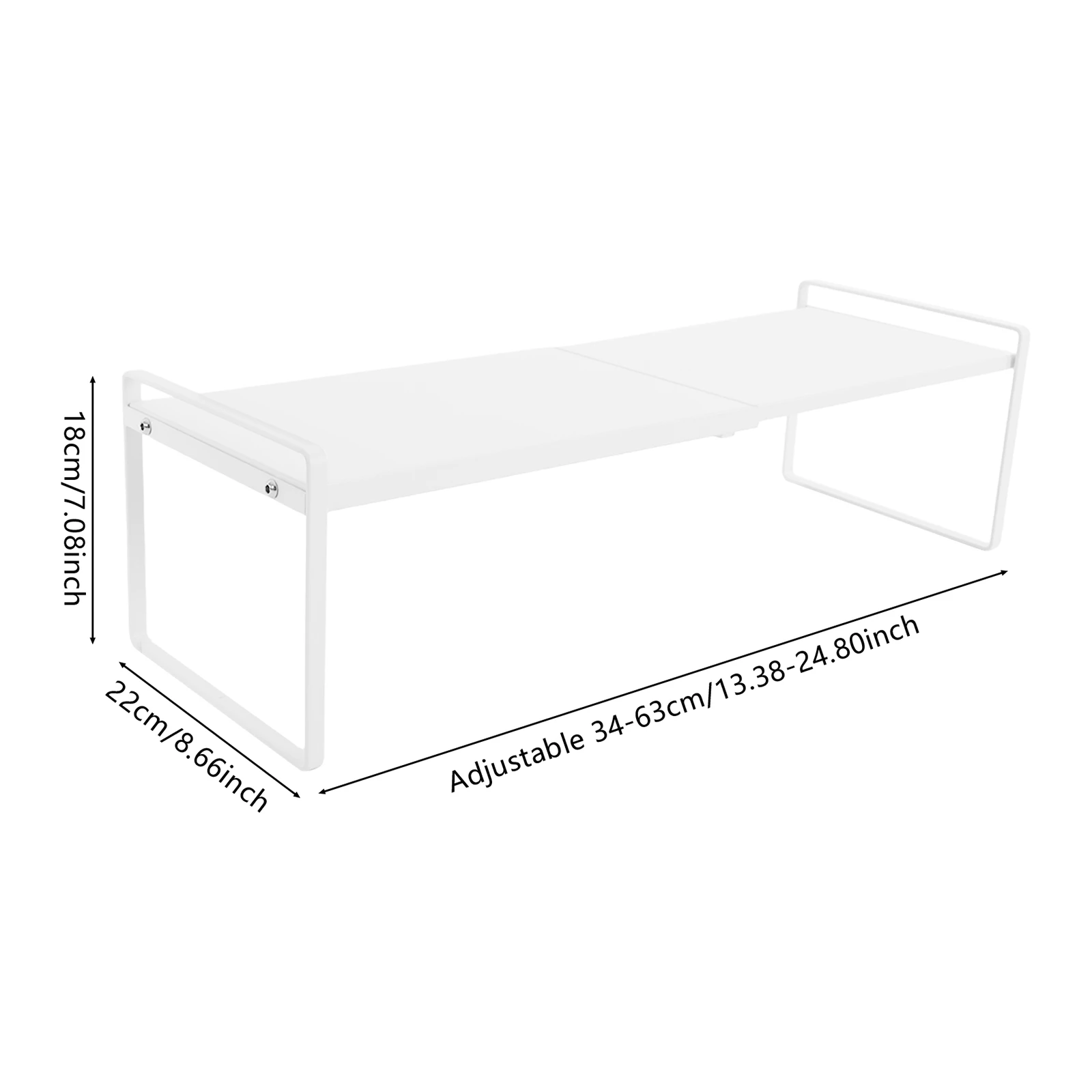 Erweiterbares Schrankregal, erweiterbarer Schrank-Organizer, erweiterbares Schrankregal für die Küche, Aufbewahrungsassistent für Küche, Badezimmer – Detail 2