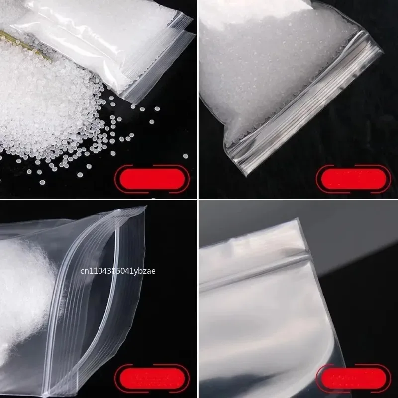 100 قطعة أكياس بلاستيكية صغيرة بقفل الرمز البريدي قابلة لإعادة الغلق حقيبة شفافة حقيبة التخزين فراغ أكياس واضحة زيبلوك تخزين المواد الغذائية أكياس بسحاب