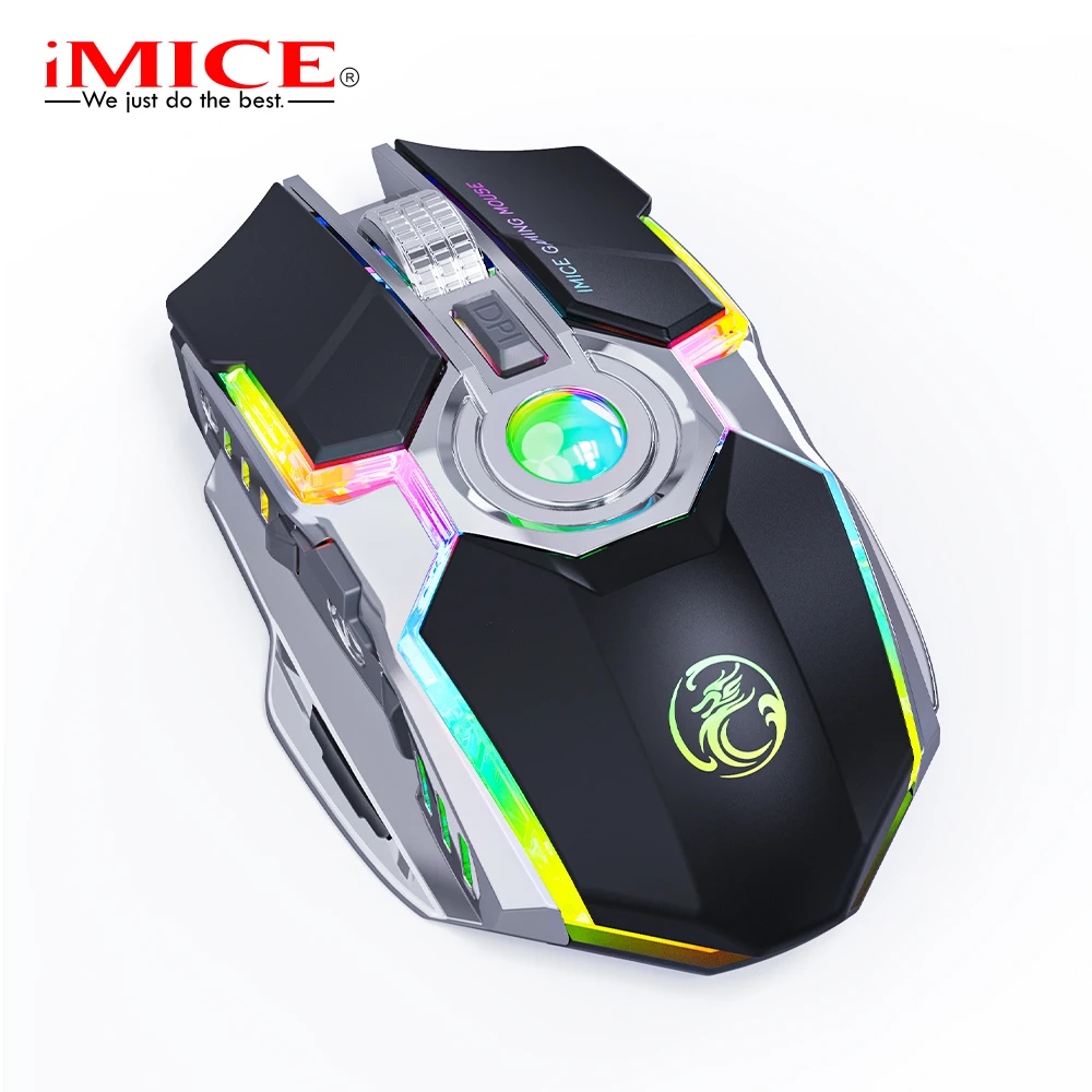 

Imice 7 keys 2.4G silent charging RGB streamer running horse wireless gaming esports mouse gaming mouse