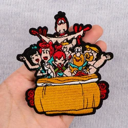 Cartoon Alien Embroidery Patch Dinosaur Iron On Patches for Clothing Thermoadhesive Patches Patches On Clothes Badge DIY Sew