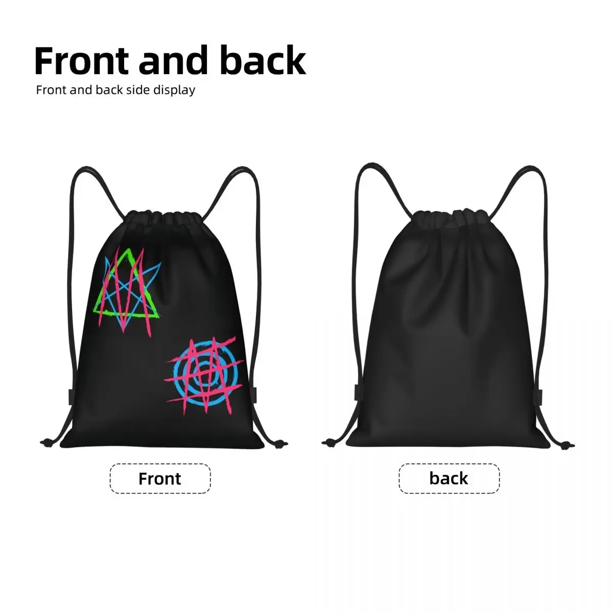 Custom  Mindless Hip Hop Punk Rock Self Indulgence awstring Bag Portable Sports Gym Sackpack Electro Training Backpacks