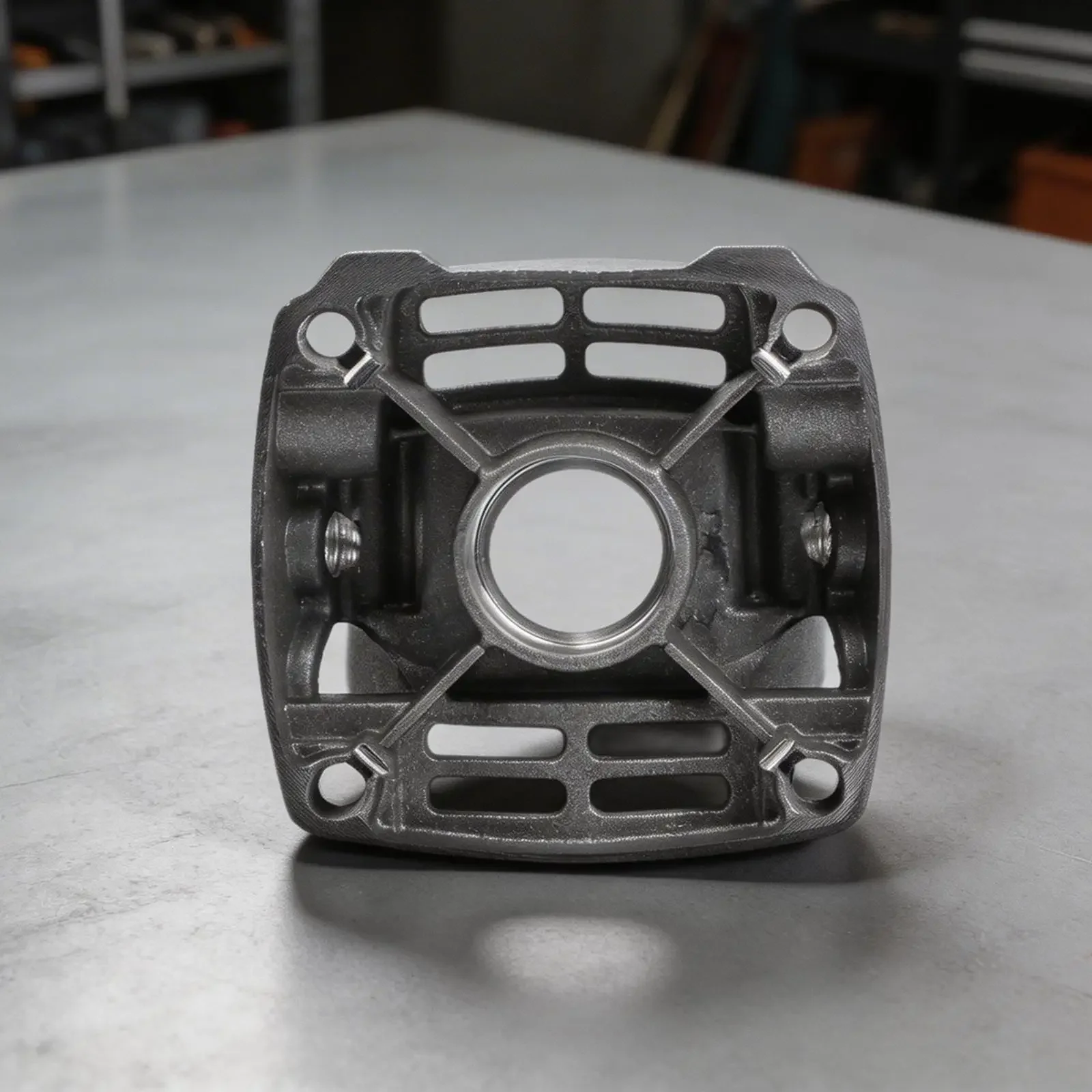 Angle Grinder Self-locking Adapter Gray Angle Grinder Head Bimetal Construction Precision Engineering Dual Metal Design