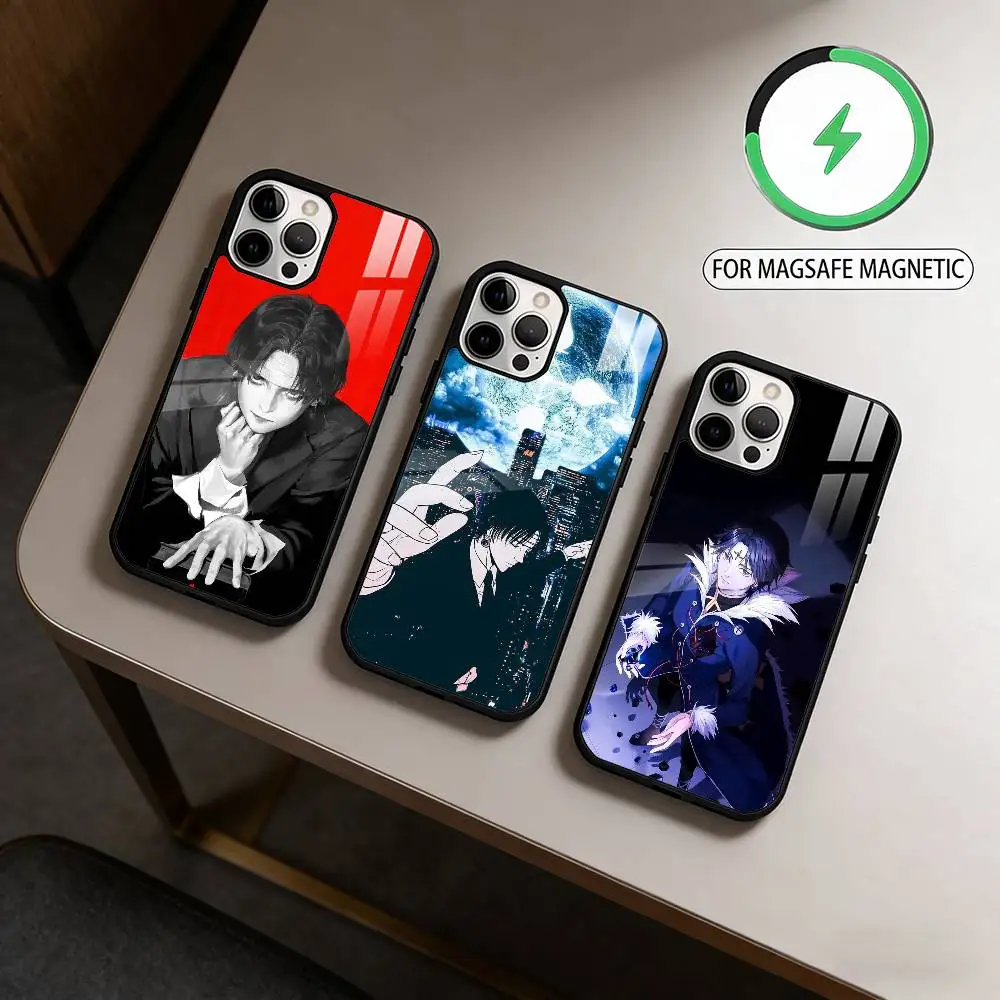 

C-Chrollo L-Lucilfer Magnetic For Magsafe Wireless Charging Phone Case For iPhone17,16,15,14,13,12,11 Plus,Pro Max