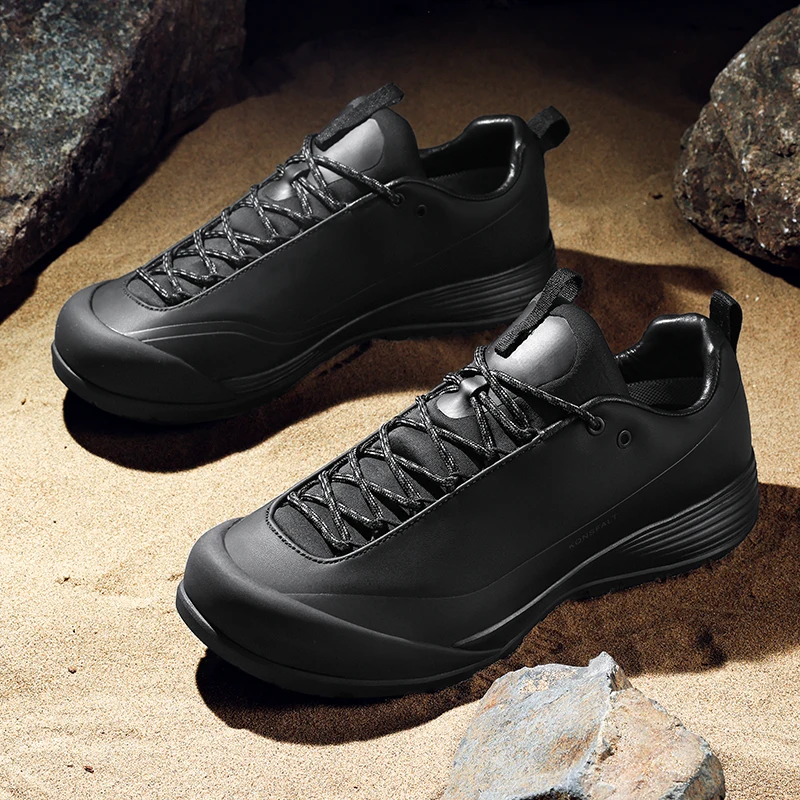 

Men's Leather/Mesh Hiking Shoes Non-Slip Cushioning Breathable Mesh Outdoor Walking Sneakers Durable Mountain Climbing Shoes