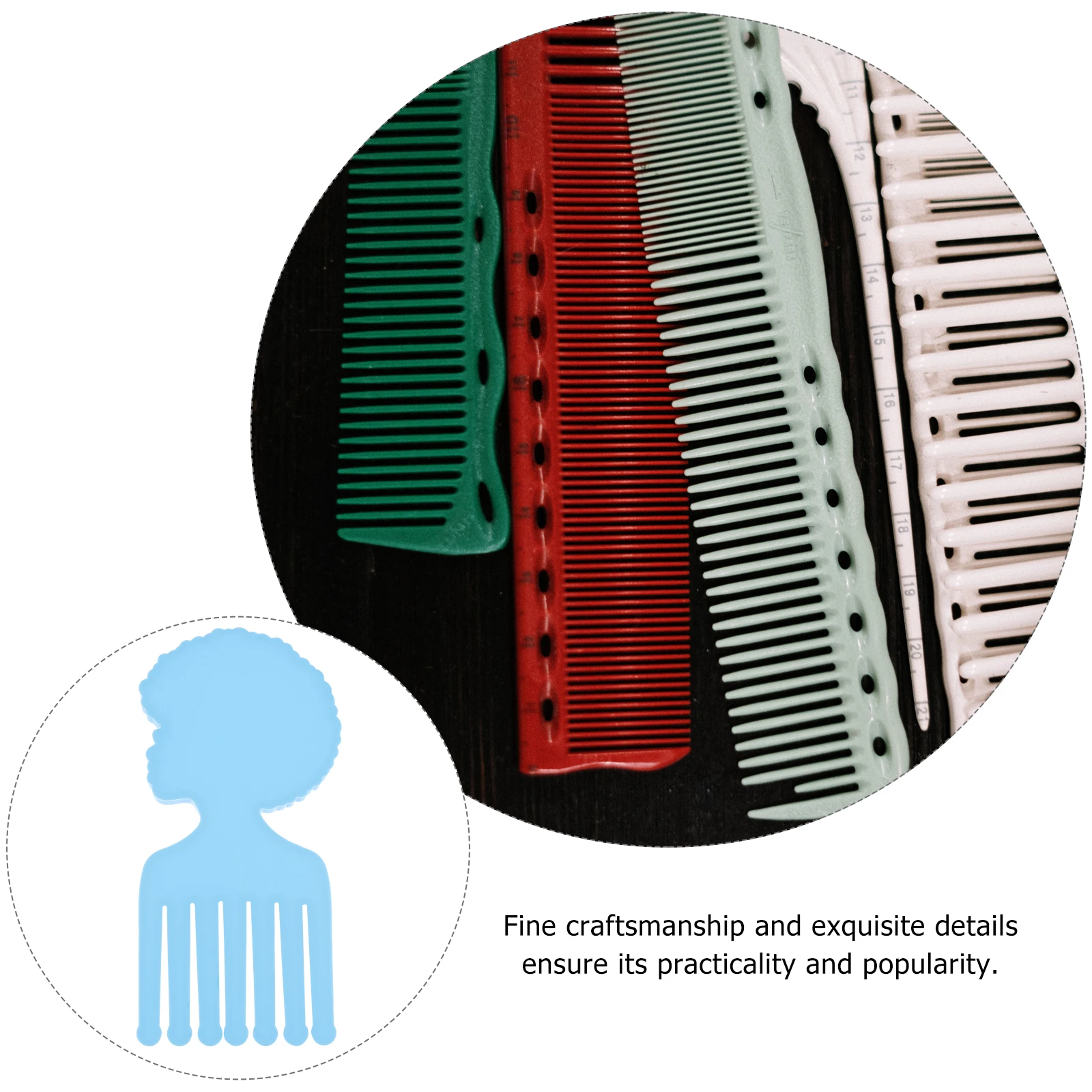 

Crystal Epoxy Mold Comb Diy Silicone Afro Hairdressing Durable Sturdy Glitter Dry Flower Embellishment Gift Reverse Manual Mould