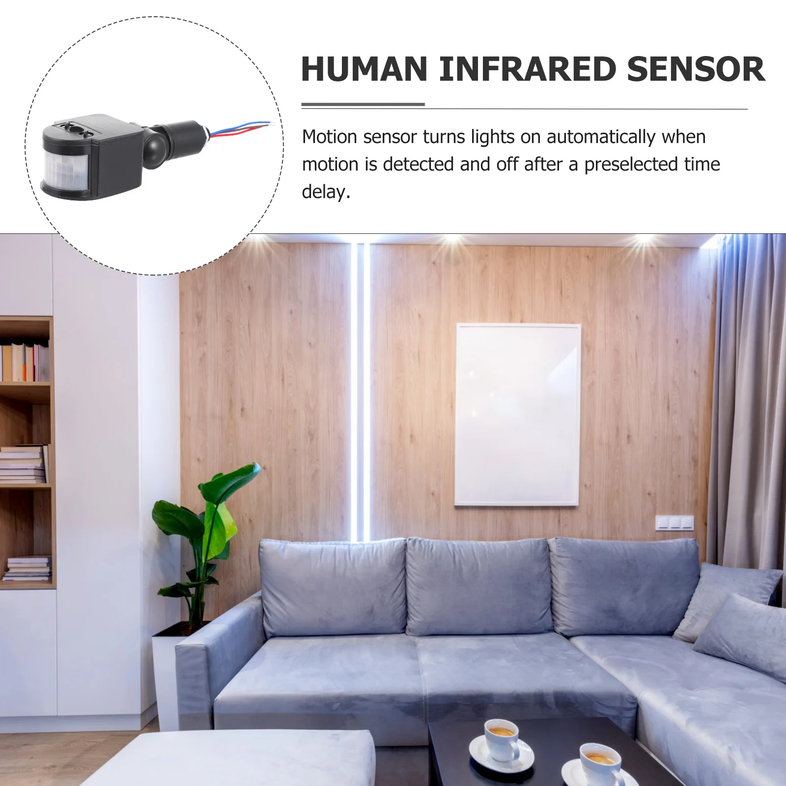 

Pir Motion Sensor For Wall Lamp Infrared Body Induction Floodlight Security Lighting Auto On Off Timer Abs Waterproof