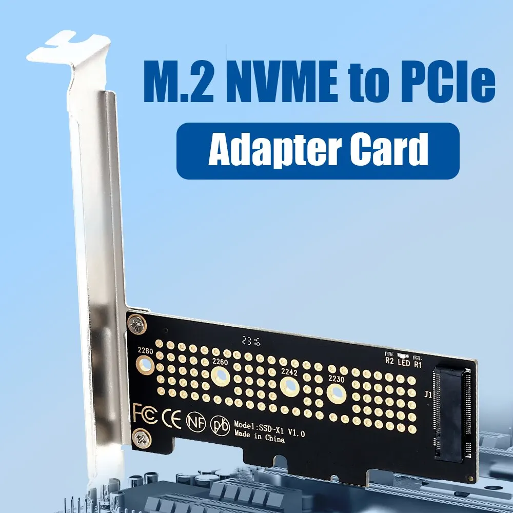 FENVI M.2 NVME to PCIe 4.0 Adapter With Aluminum SSD Heatsink 64Gbps M.2 SSD Gen4 PCIe 4.0 X1 X4 X8 X16 Expansion Card For PC