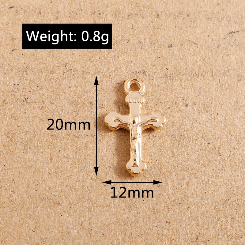 30pcs/Lot 20*12mm  Alloy Cross Charms Religious Crucifix Pendants for Jewelry Making Accessories DIY Handmade Earrings Necklace