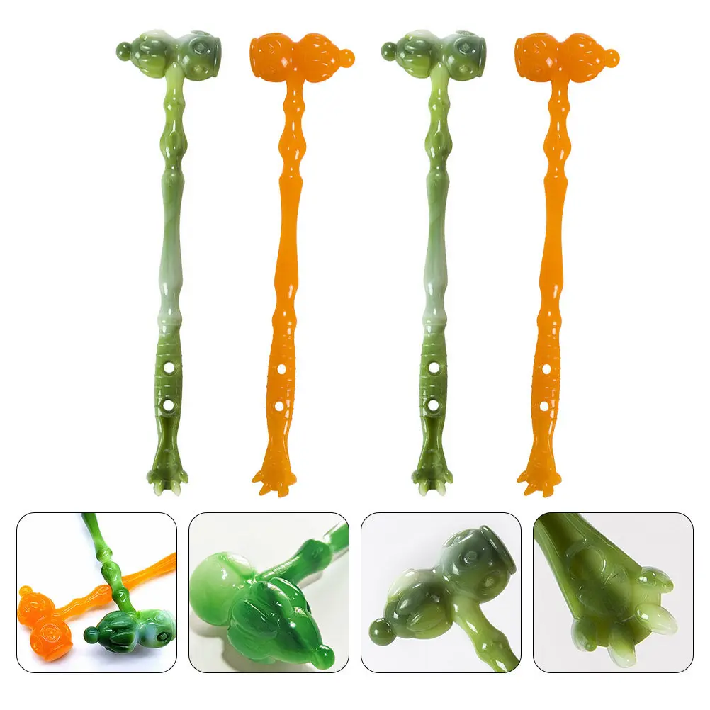 

Набор из 4 массажных молотков в форме тыквы, ручные массажеры для тела, скребки для спины, способствующие улучшению кровообращения и снятию усталости