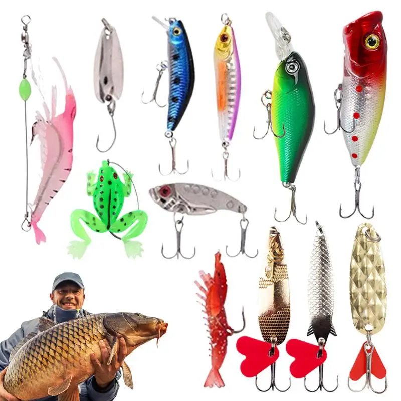 Fishing Lures Set Realistic Calendar Advent Fish Bait Artificial Fishing Bait Christmas Fishing Lures Unique Countdown Fishing