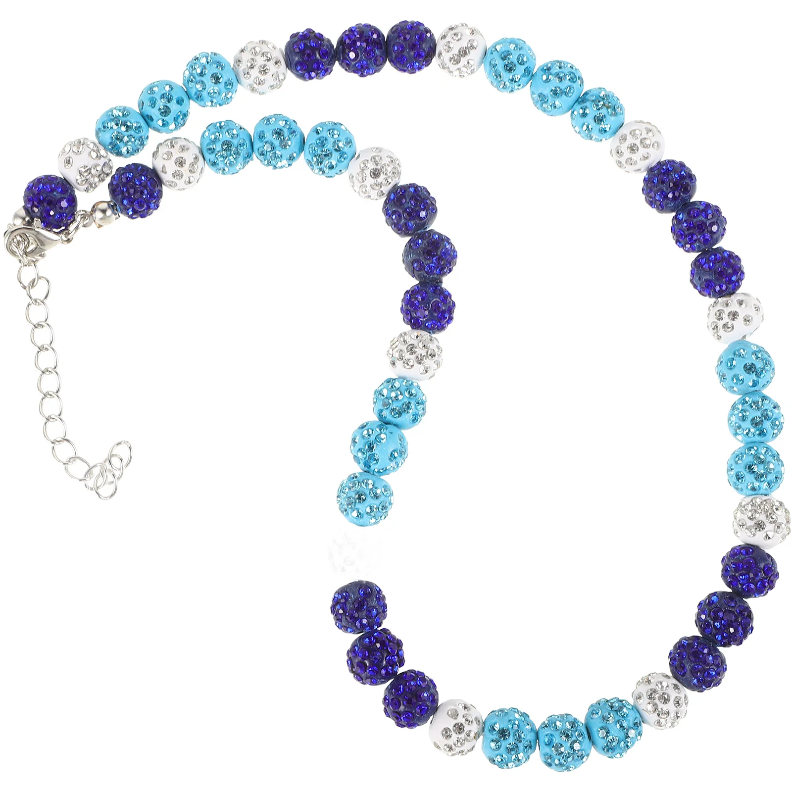 قلادة البيسبول الأزرق مطرز قابل للتعديل مجوهرات رياضية مستوحاة للرجال بالتنقيط الرياضة التبعي بوليمر كلاي #2