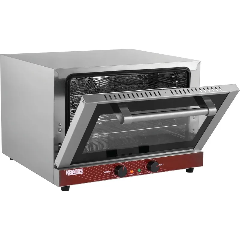 Kratos Commercial Oven, Half Size Electric Countertop Convection Oven, Holds Four Half Size Sheet Pans, 120V (29M-002)