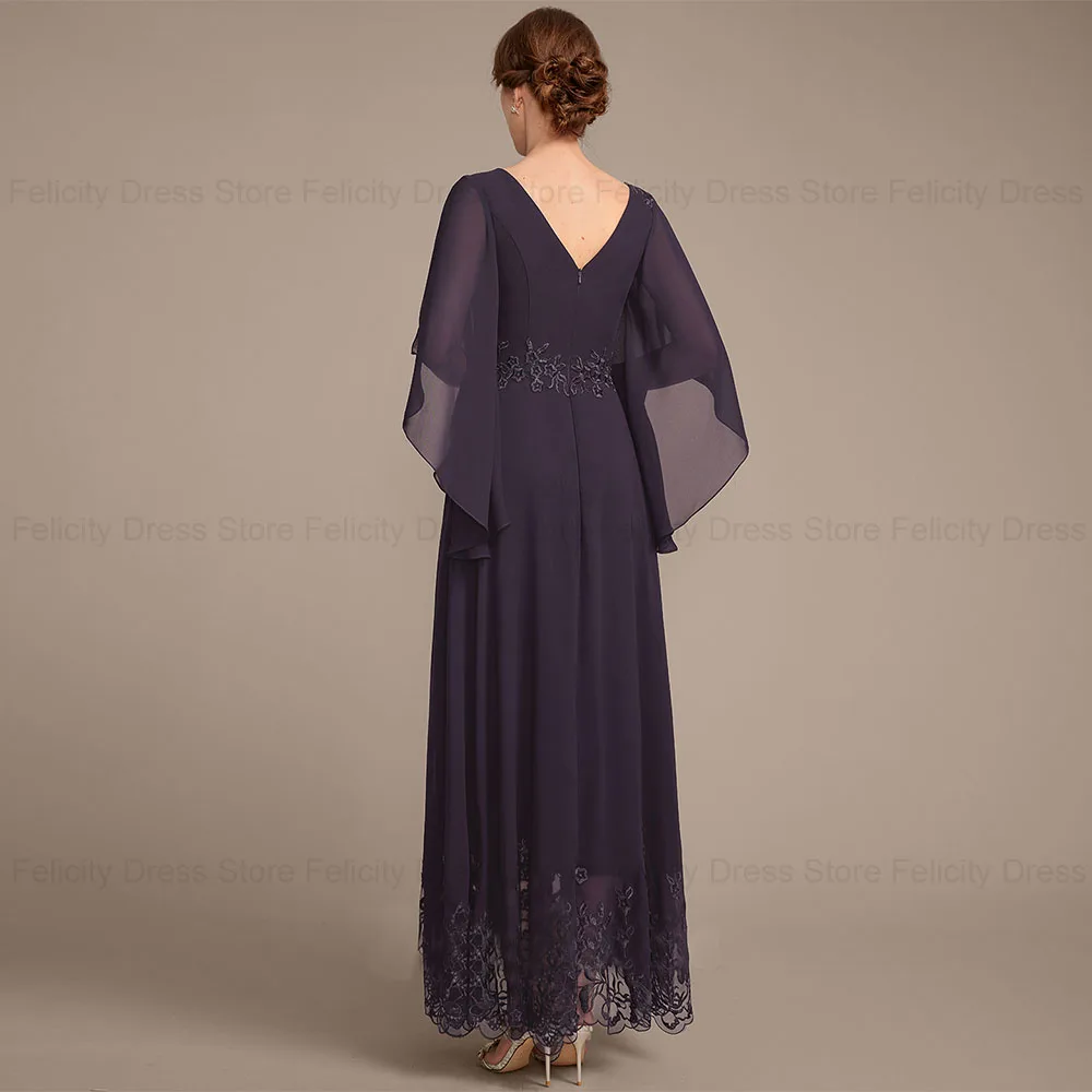 FELICITY Chiffon Exquisite Mother of the Bride/Groom Dresses 2025 Customized A-line Wedding Guest Dresses Appliques Sequins