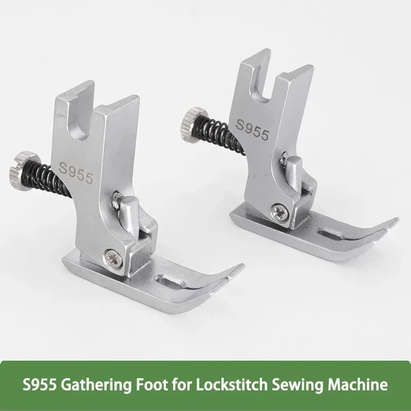 Hot Sale New S955 Gathering Presser Foot, Flat Sewing Machine Ruffling Foot for Lace & Flounce, Premium Sewing Spare Parts
