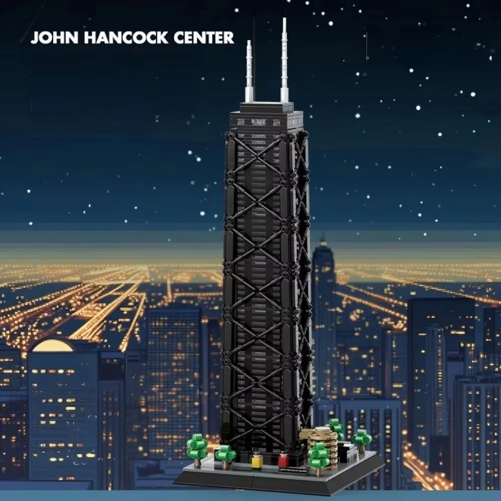 

American Style Architectural Landmarks Building Kit, Skyscraper & Bridge 3D Puzzle Model for DIY Home Decor & Display