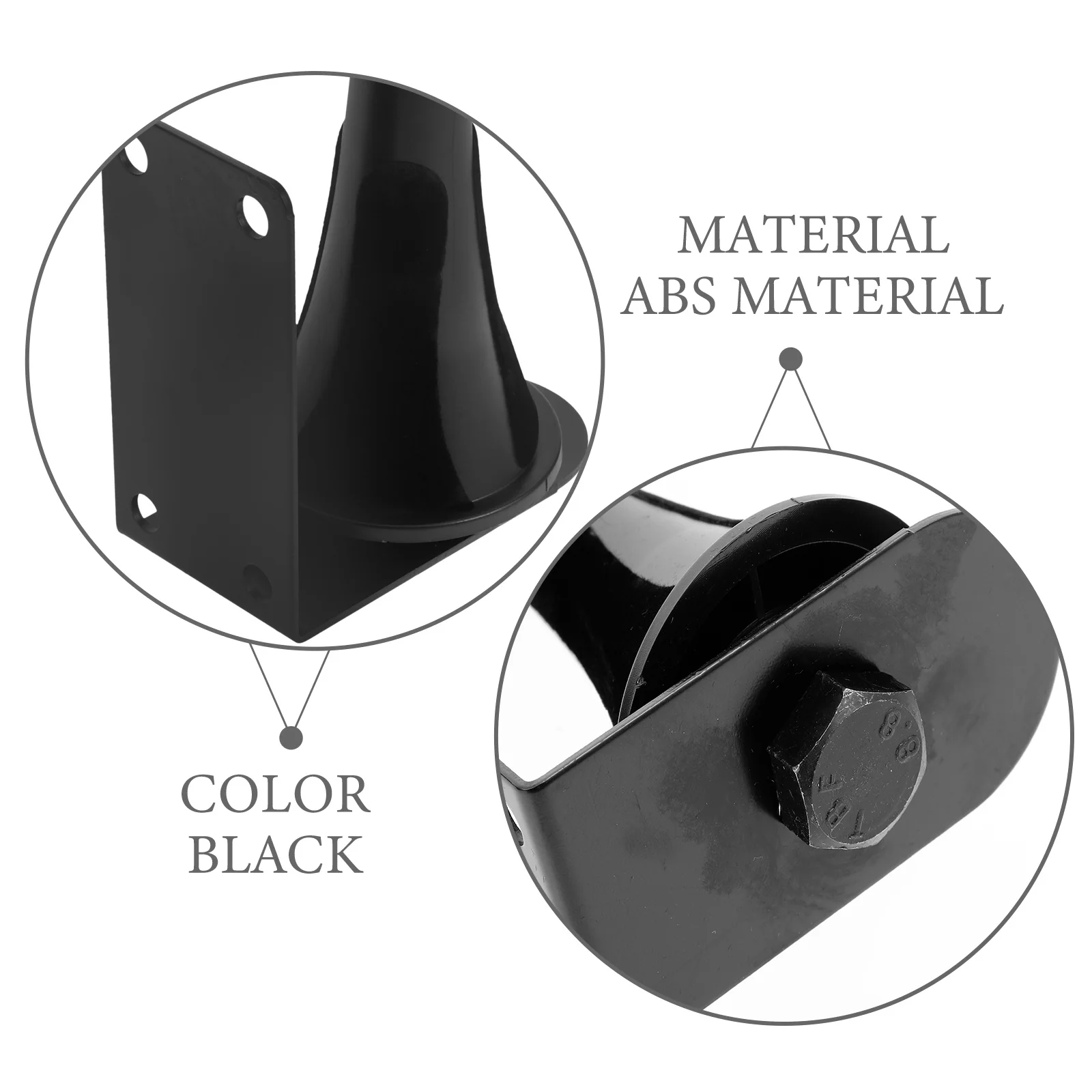 

1 set 1 Set Of Black Tube Hanger For Clarinet Flute Wall-Mounted Instrument Storage Rack Plastic Iron Music Accessories