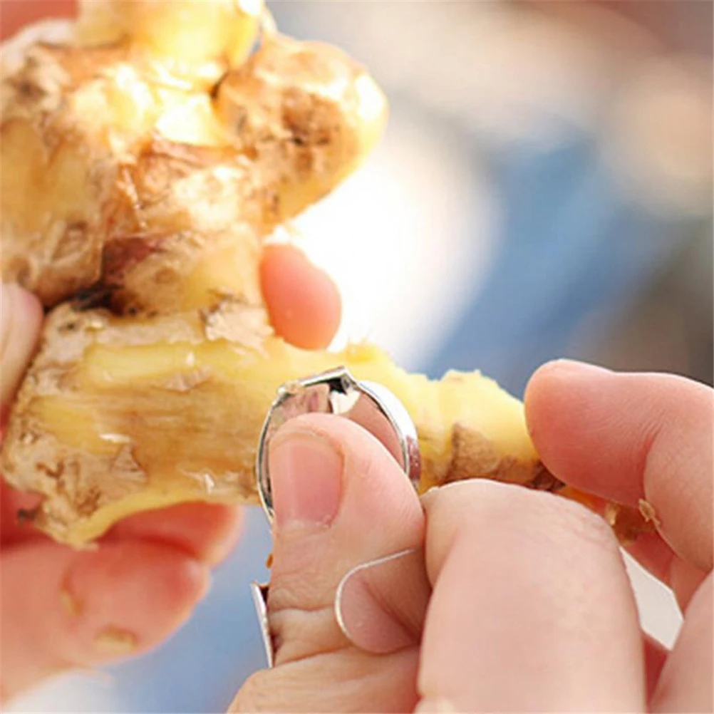 

5pcs Vegetable Peeler Garlic Ginger Kitchen Tool Silver Food Grade Multi Functional Fruit Vegatable Easy Use Fast