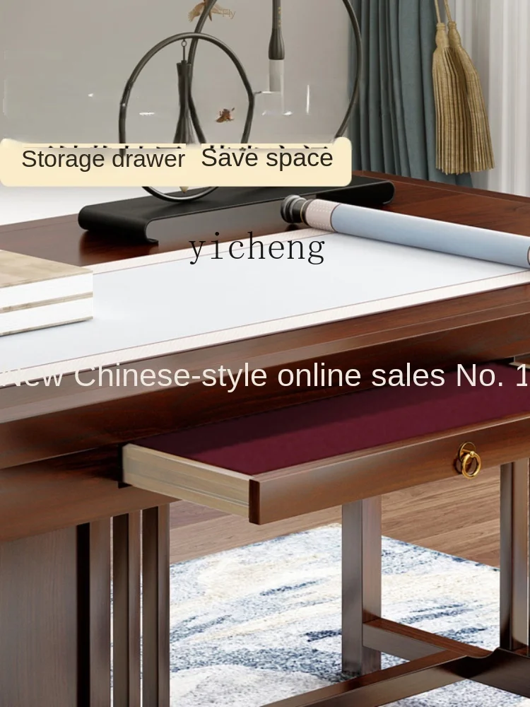 XL Desk Solid Wood Calligraphy Table Painting Table Desk Study Desk Chair Combination