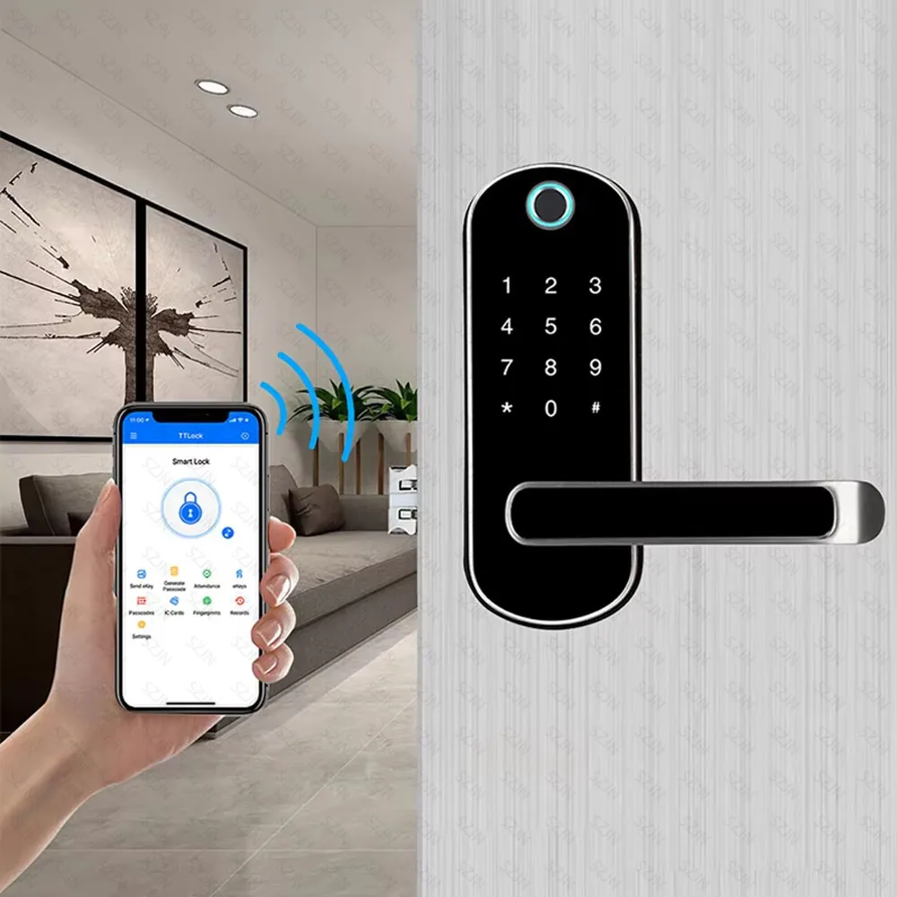 Keyless Entry Fingerprint Smart Door Lock Sifely Digital Electronic Lock with Code Passcode  Electric Door Knob Biometric