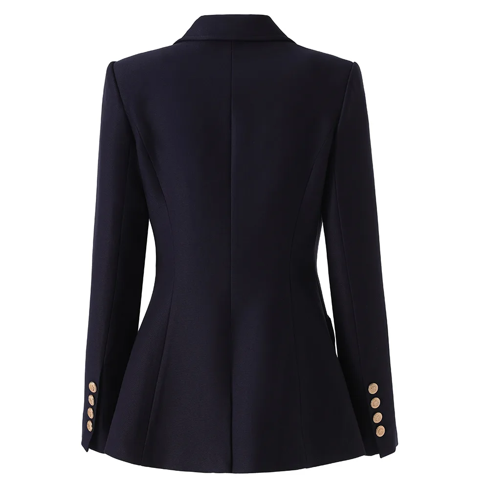 Winter Autumn Fine Workmanship Lady Casual Office Wear Single Button Embroidery Pocket Solid Blazer for Women