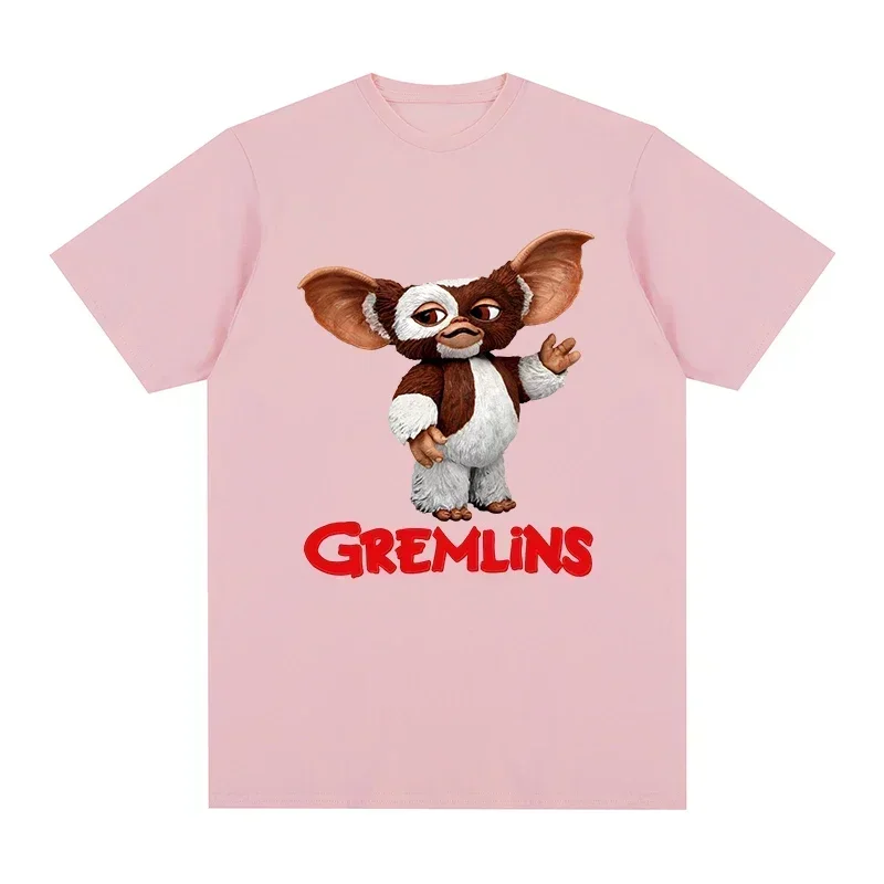 Gremlins Gizmo Kawaii الرجال تي شيرت المرأة طاقم الرقبة تي شيرت جديد تيز المرأة بلايز الجرافيك تي شيرت النساء الملابس