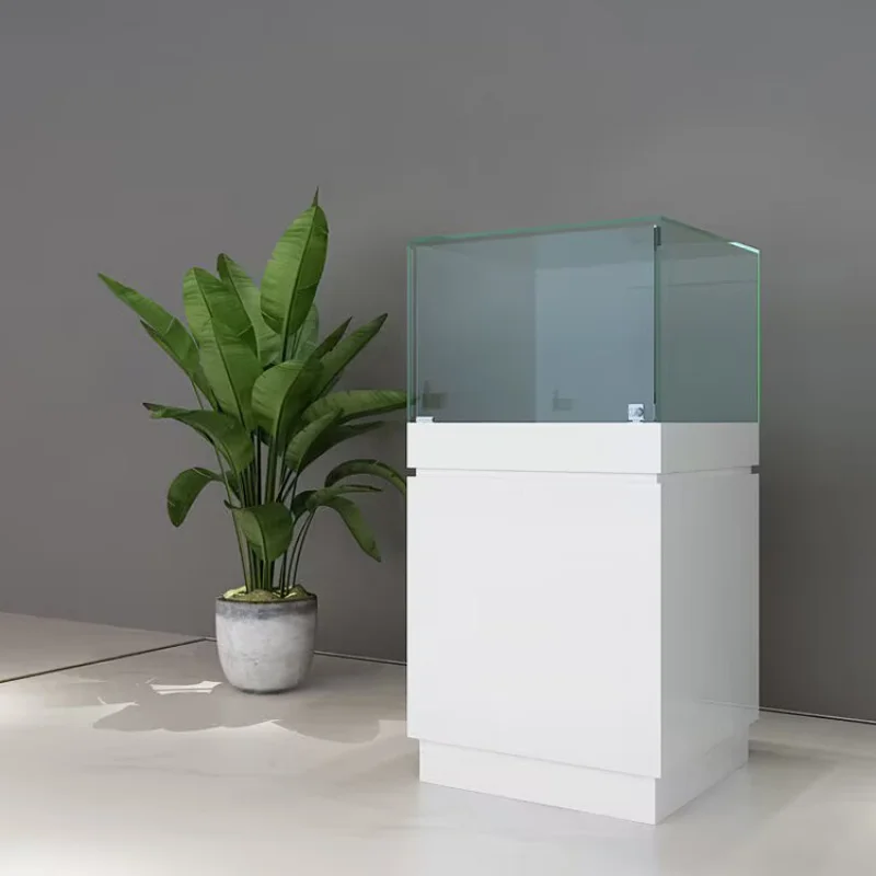 custom.Custom Jewelry Glass Display Cases LED Lighting Pedestal Museum Display Cases