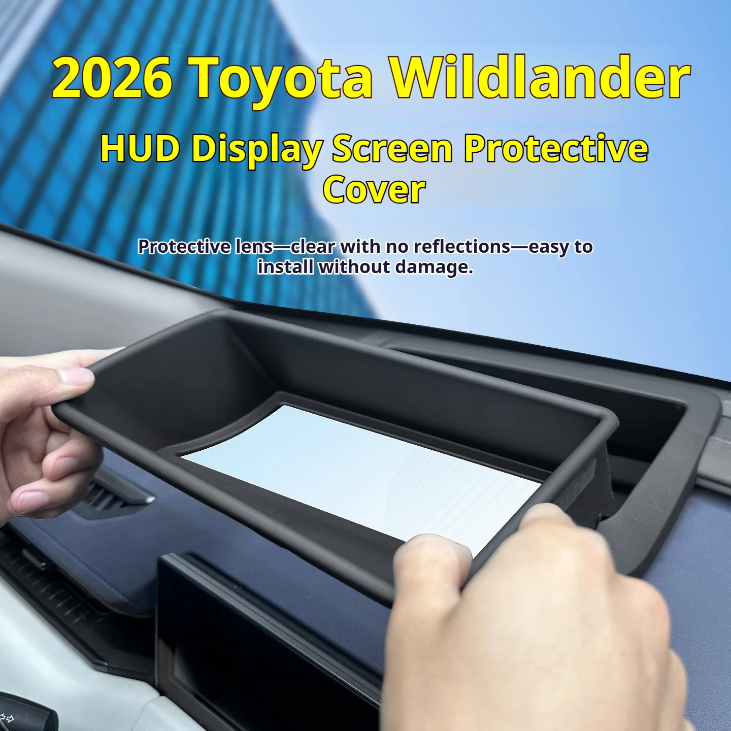 For Toyota Wildlander RAV4 2026 Left Hand Drive Curved Inset HUD Display Guard Molded No Reflection Car Trim