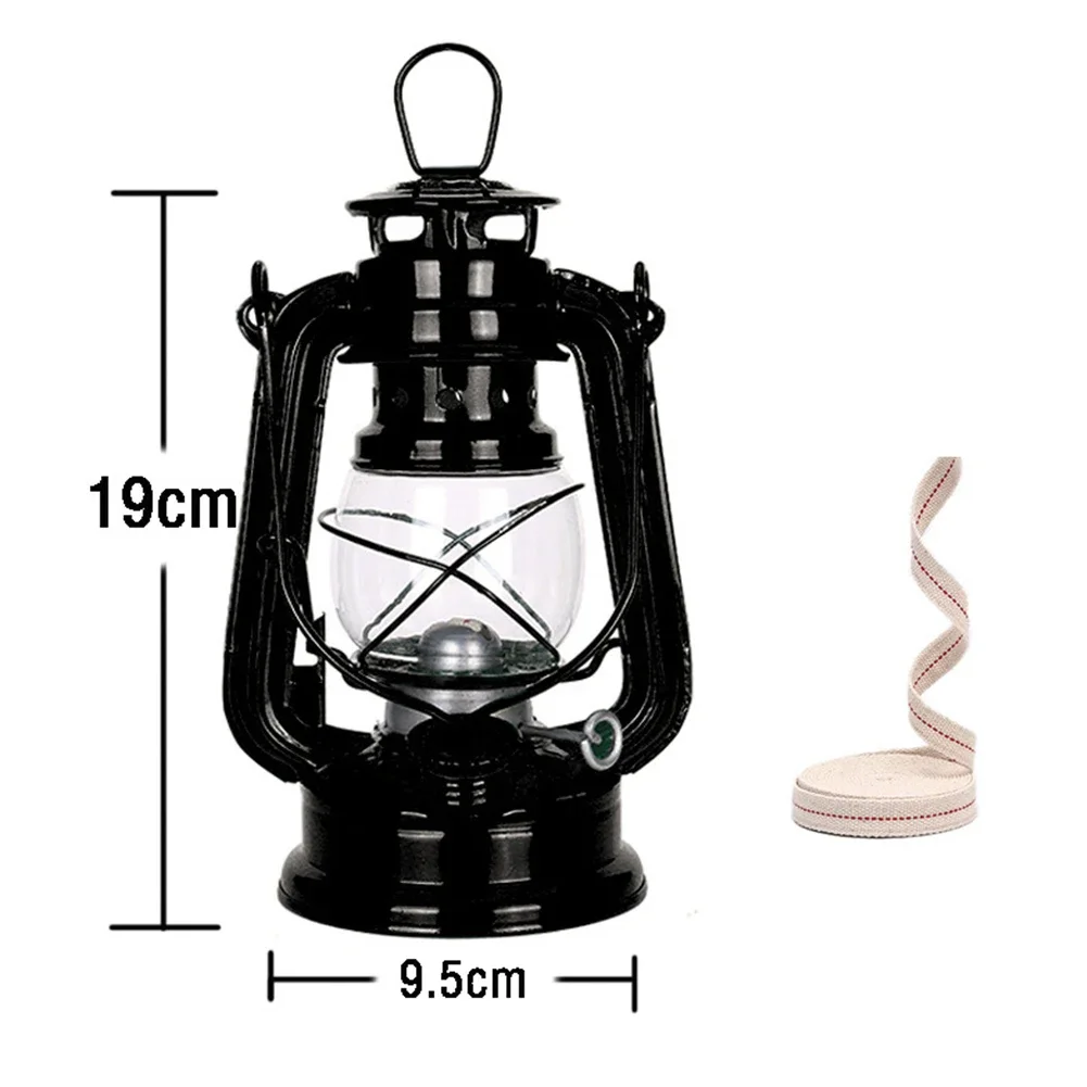 LED Camping Lantern Retro Style Petroleum Storm Lantern Metal Outdoor Lamp Multi-Specification Retro Luminous Kerosene Lantern