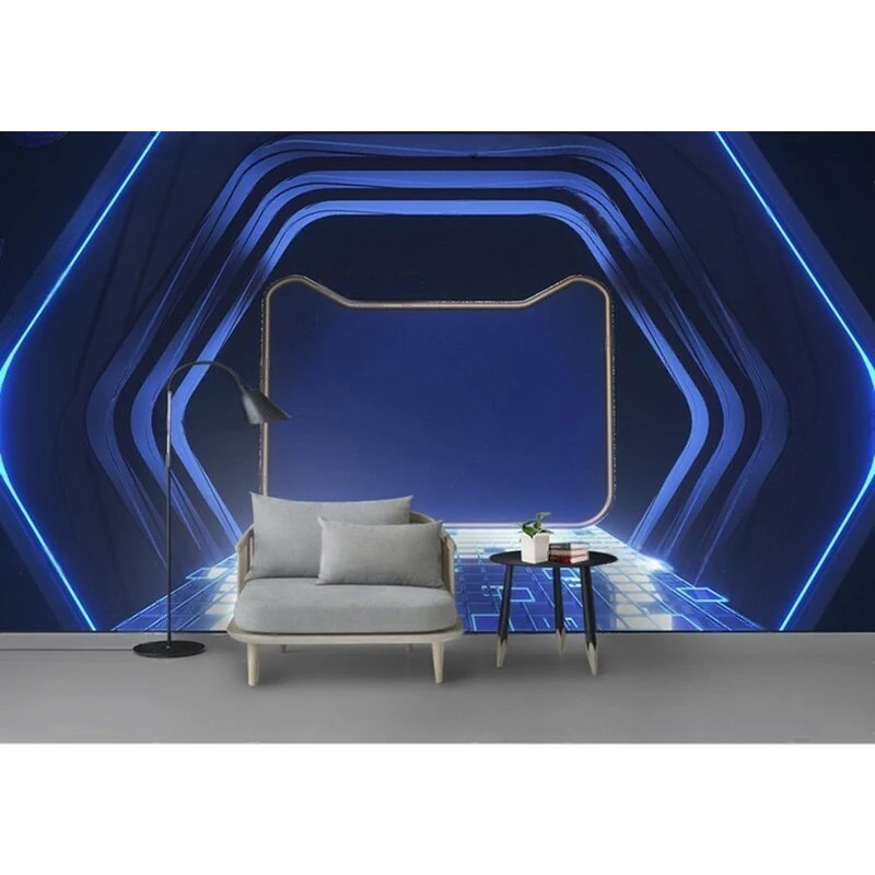Nordic Ins Science Fiction Creative Art Coffee Shop Lounge Workwear Library Luxury Wall Decoration Murals Background Wall