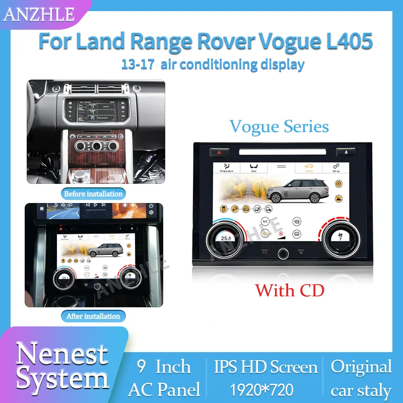 

AC Panel For Range Rover Vogue L405 2013-2017 With Night Or Day Modes And Air Conditioning Control Climate Board Car Radio