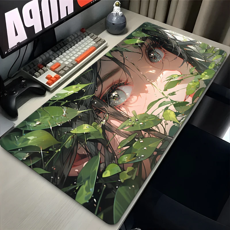 Anime Girl Mousepad Non-Slip Rubber Mouse Pad Beautiful eyes Mousepad Laptop Mousepad Anime wallpaper Mousepad Computer Desk Mat