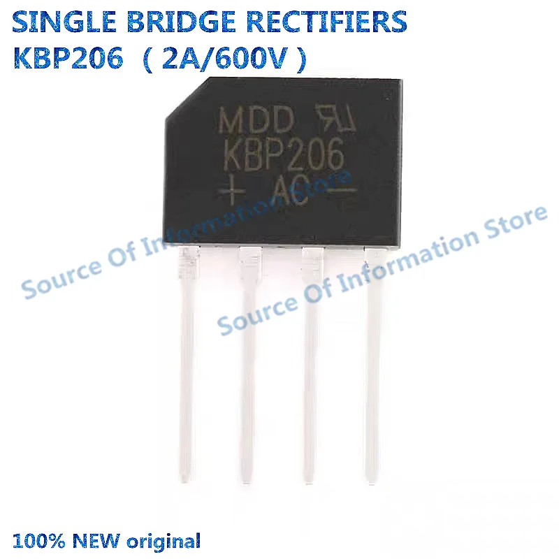 KBP206 2A/600V SINGLE BRIDGE RECTIFIERS