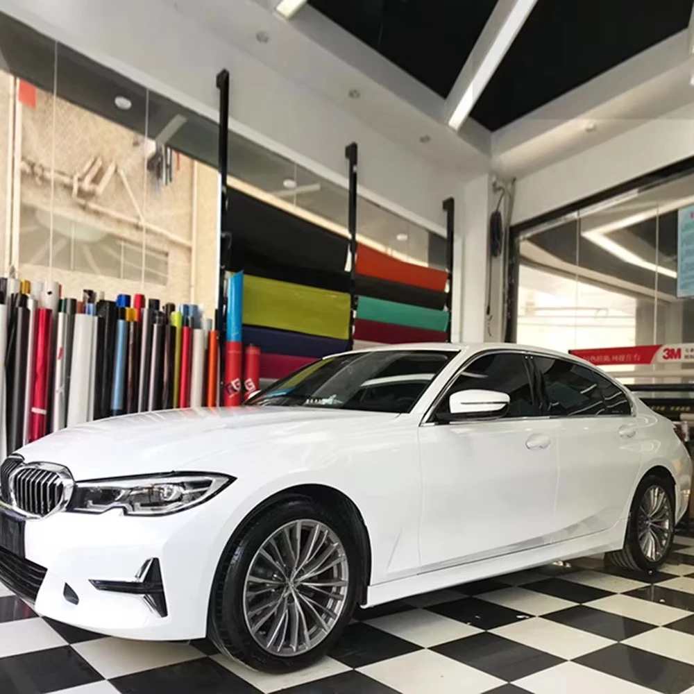 Car Wrap Film Sticker Self Healing Diamond Crystal White TPU Car Paint Protection Film
