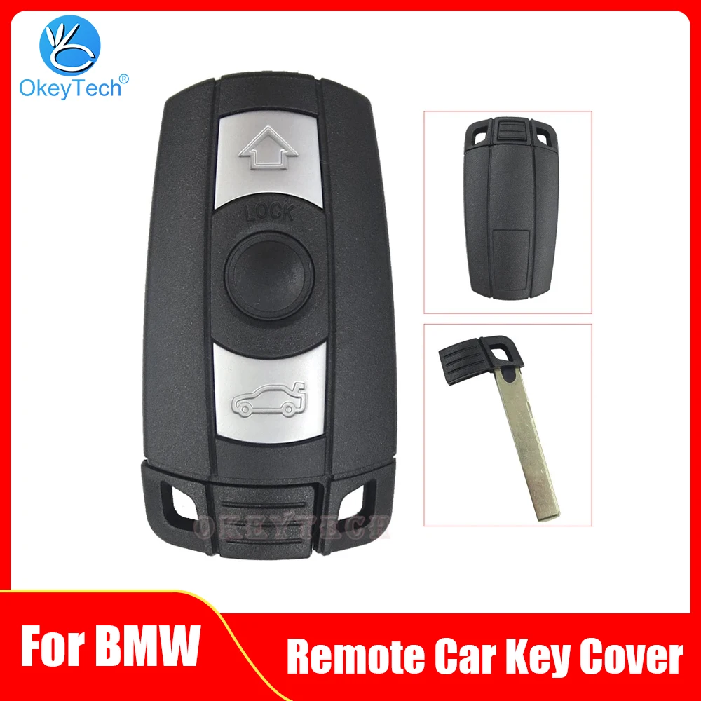 Telecomando Car Key Shell 3 buttonoketech Case Styling Cover Fob per BMW 1 3 5 6 Series E90 E91 E92 E60 E70 E71 E72 E82 E87 E88 E89