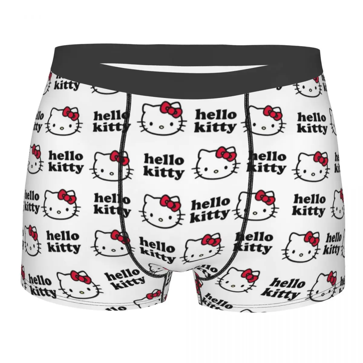 Man's Boxer Briefs Hello Kitty Pattern Cute Cartoon Shorts Boxers Cozy Underpants Sanrio Novelty