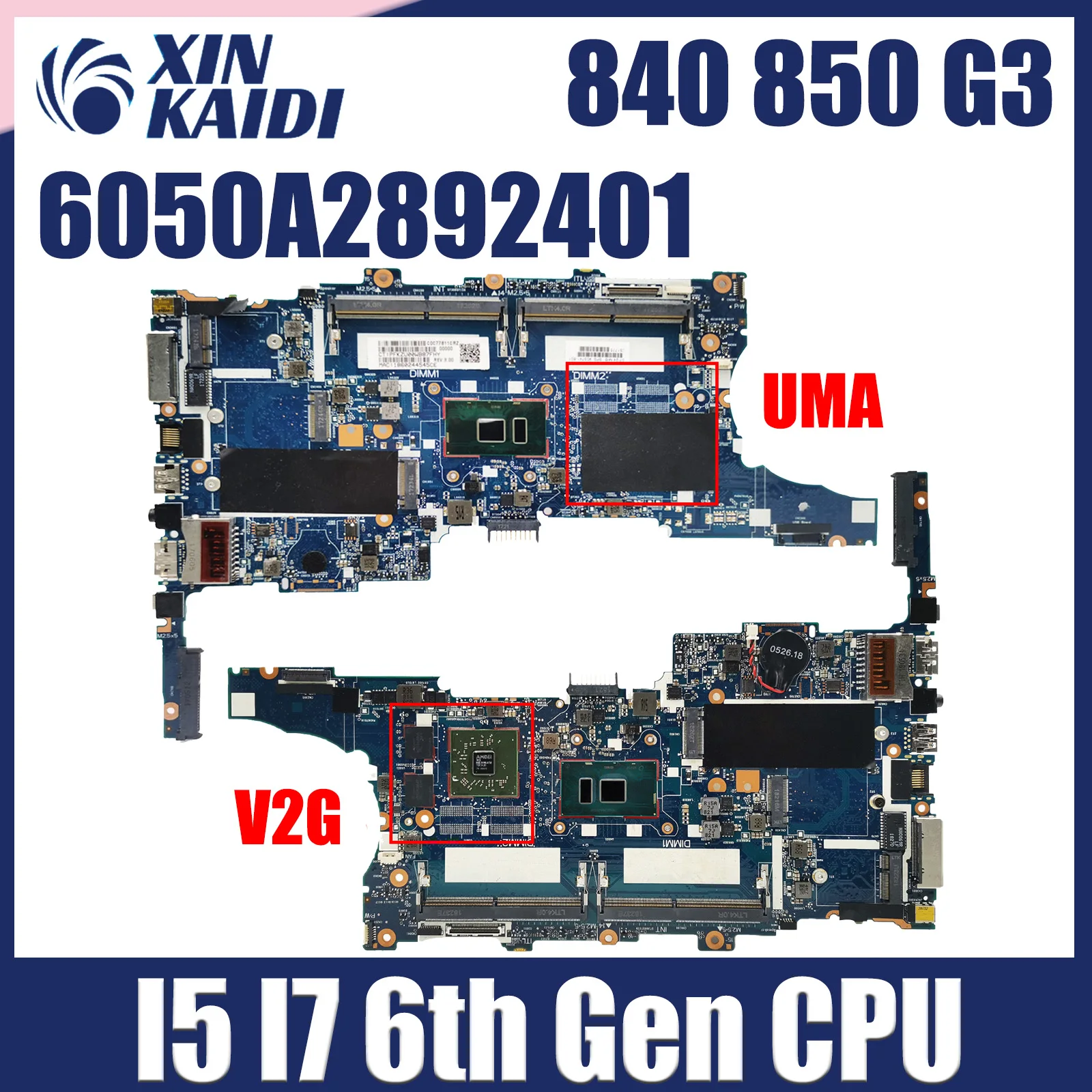 6050A2892401 Mainboard For HP 840 G3 850 G3 Laptop Motherboard 903741-601 918315-601 917507-601 i5 6th Gen CPU