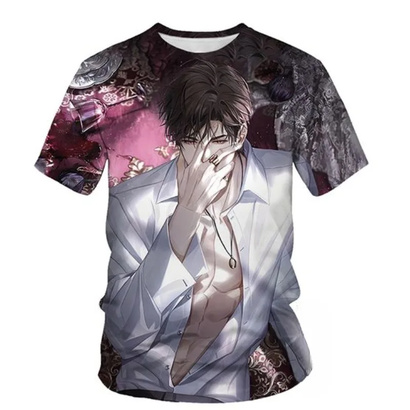 

Love of Light and Night peripheral round neck short-sleeved tops boys summer T-shirts fashionable youth short-sleeved shirts