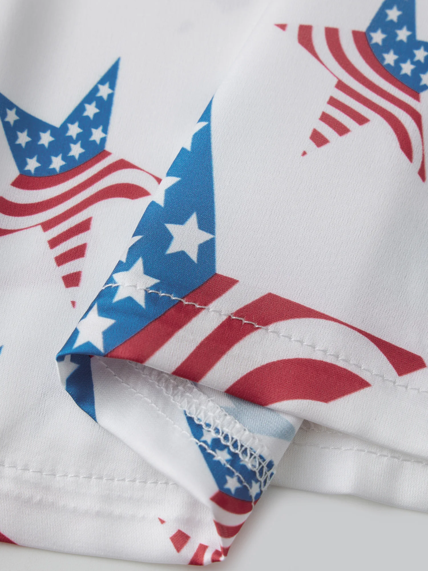 여성용 애국적인 7월 4일 파자마 세트 반팔 라펠 버튼 업 스타 프린트 탑과 반바지 슬립웨어 세트