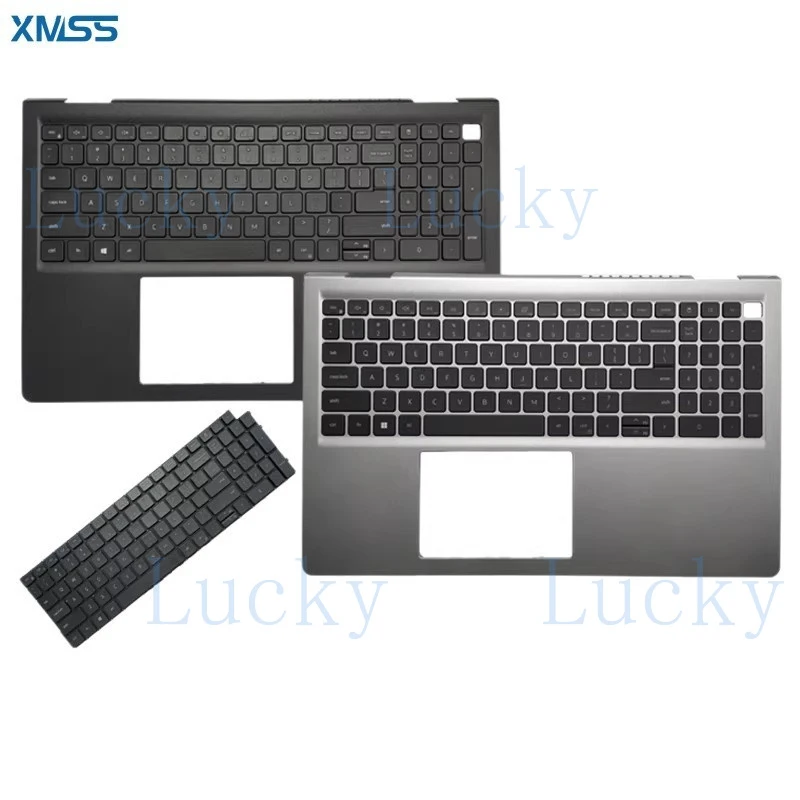 

f New 15.6" Palmrest Cover US Keyboard For Dell Inspiron 3530 3535 054WVM 00GTPK